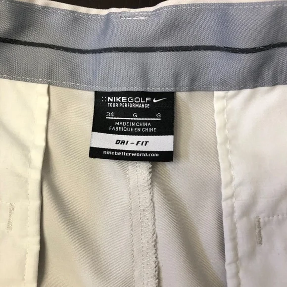 Nike Mens' Dri-Fit Golf Shorts, Stone , 34, VGUC - Picture 3 of 3